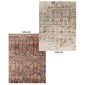 Temple and webster: Grace Silky Patterned Modern Rug, Gold Power Loomed Rug