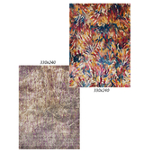 Temple and webster: Tropical Klein Luxury Rug, Sina Forest Modern Rug Aubergine