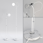 Five Floor Lamp - White Marble, small and large by New Works