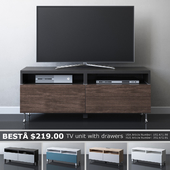 IKEA BESTA TV cabinet with drawers