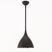 ARN 5350MBK AERIN Modern Agnes Small Pendant In Matte Black With Gild Interior