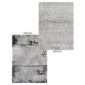 Temple and webster: Gray Raw Boston Rug, Parishan Silver & Gray Power Loomed Modern Rug