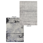 Temple and webster:Grey Raw Boston Rug, Parishan Silver & Grey Power Loomed Modern Rug