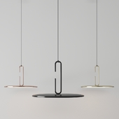 Clip pendant light with open ring by Daniel Debiasi