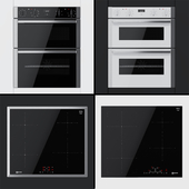 Neff - dual ovens J1ACE2HN0B, J1ACE2HW0B and cooking surfaces T36BB40N0, T46FD53X0