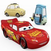 Toys "Cars" Lightning McQueen, Guido, Luigi