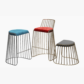 Bride’s Veil Bar & Counter Stool by Phase Design