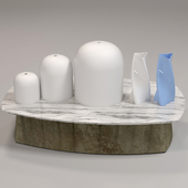 Decor vase: WO (vase), Fantomes (covering) (V-Ray)