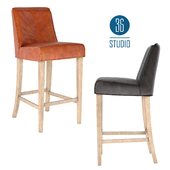 OM Leather bar stool model H374 from Studio 36