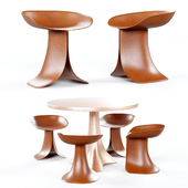 Xavier Lust Floral Stool and Source Table