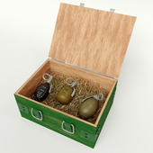 A set of grenades in the box