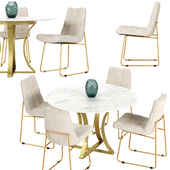 Crate and Barrel Alice chair Gage table set