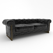 Black velvet sofa