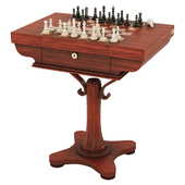 William IV Rosewood Fold-over Chess Ond Games стол
