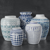 China Porcelain Vase Set 01