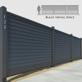 Black siding fence