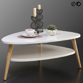 Coffee table Jimi La Redoute + decorative set