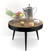Decorative set with vintage coffee pot