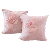 Розовые подушки с бантами (Pink pillows with bows YOU)