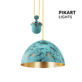 Suspension brass hemisphere with counterweight ART. 5415 by Pikartlights