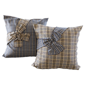 Plaid pillows with bows 2 YOU