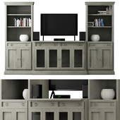 Cameo 4-Piece Grey Storage Bookcase Entertainment