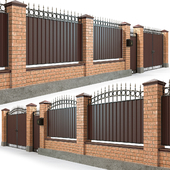 Забор с воротами и калиткой 5