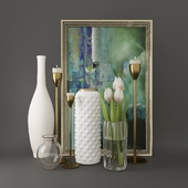 Decorative set with tulips