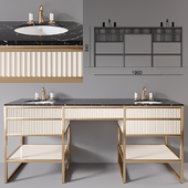 Academy 2x Nero marquinia Console by Oasis Group