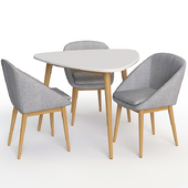 Dining group Jimi La Redoute. Table + chair