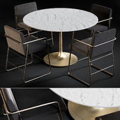 Dining Table Nero & Chair Rouka