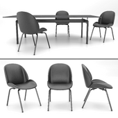 LC6 table beetle chair