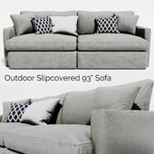 Outdoor Slipcovered 93" Sofa