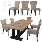 Обеденный стол от Christian Liaigre - Corvette Table + стул paris-dining-chair