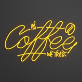 Neon sign "In Coffee we trust"