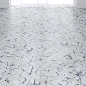 White Marble Floor Tiles in 2 types