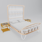 Ara Bed with Regeant Side Table