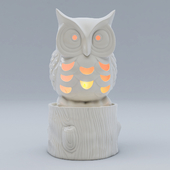 Owl Tea Light Holder w/ LED Light Inside