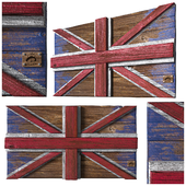 Декоративное панно "Британский флаг". Лофт.