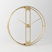 KARE Design Wall Clock Clip Gold Ø107cm