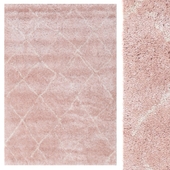 Carpet CarpetVista Shaggy Agadir - Soft Rose / Off-White CVD19576