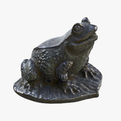 Frog Sculpture PBR 3D Model