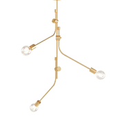 Brass branch chandelier