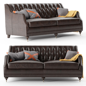 dark brown leather sofa