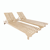 Wood deck chair - Tumbona de madera PORTO Leroy Merlin