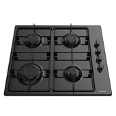 Black gas cooktop BOSCH PBP6B6B60