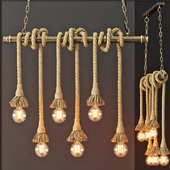 Loft style pendant lamp (6 Edison lamps)