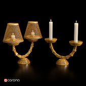 Candle Holder Gallions Double