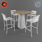 Garden Bar stool + table InOut