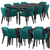 Bontempi Sveva chairs and Versus table